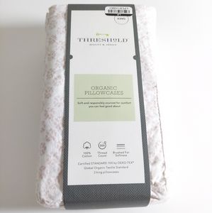 THRESHOLD King Pink Organic Pillowcases